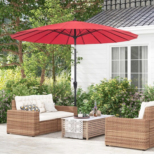 6 foot wide patio umbrella pole 4 ribs TheLAShop 9 ft 6-Rib Replacement Canopy tilt design as well as aluminum ribs to match 9 Feet Round Patio Umbrella